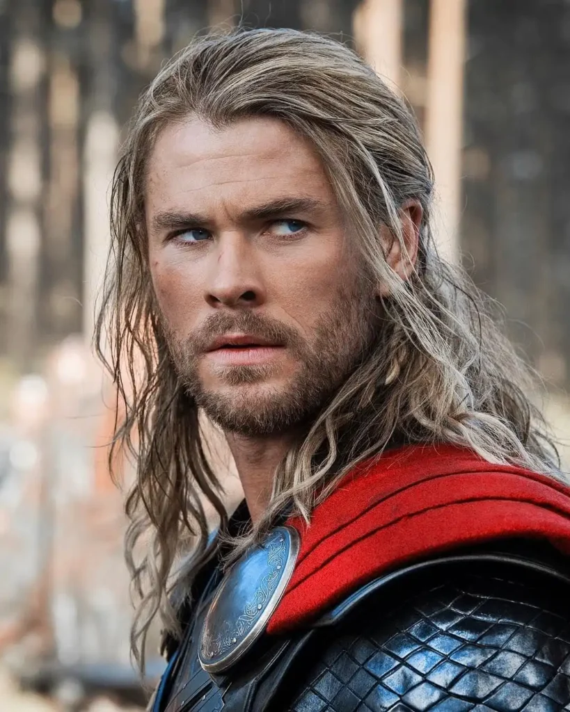 chris hemsworth haircut Beard and Long Hair Combo