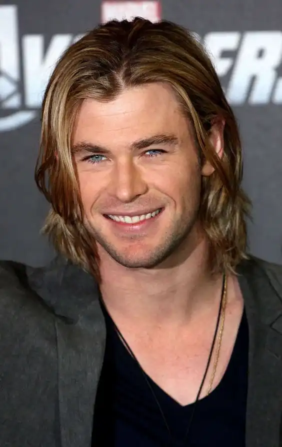 chris hemsworth haircut Long Hair with Highlights