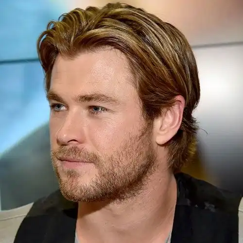 chris hemsworth haircut Wavy Pompadour