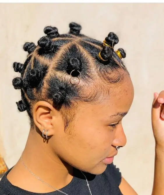 Bantu Knots Hairstyles for Black Girls