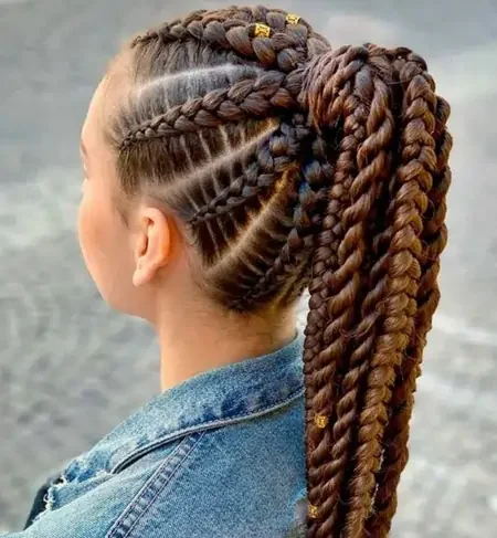 Braided Ponytail For Black Girl