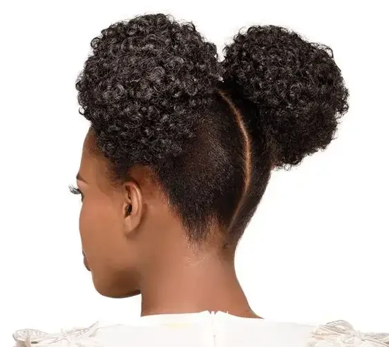 Coiled High Bun Hairstyles for Black Girl