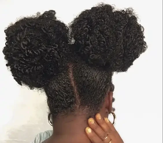 Coiled High Bun Hairstyles for Black Girls