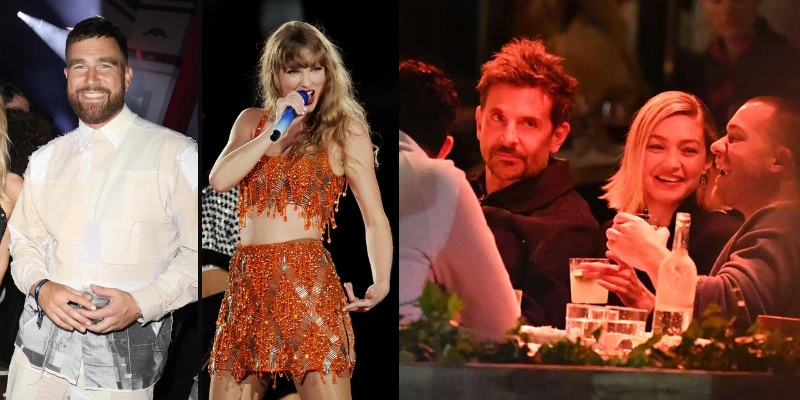 Gigi Hadid Bradley Cooper kiss during Taylor Swift's Eras Tour 2024