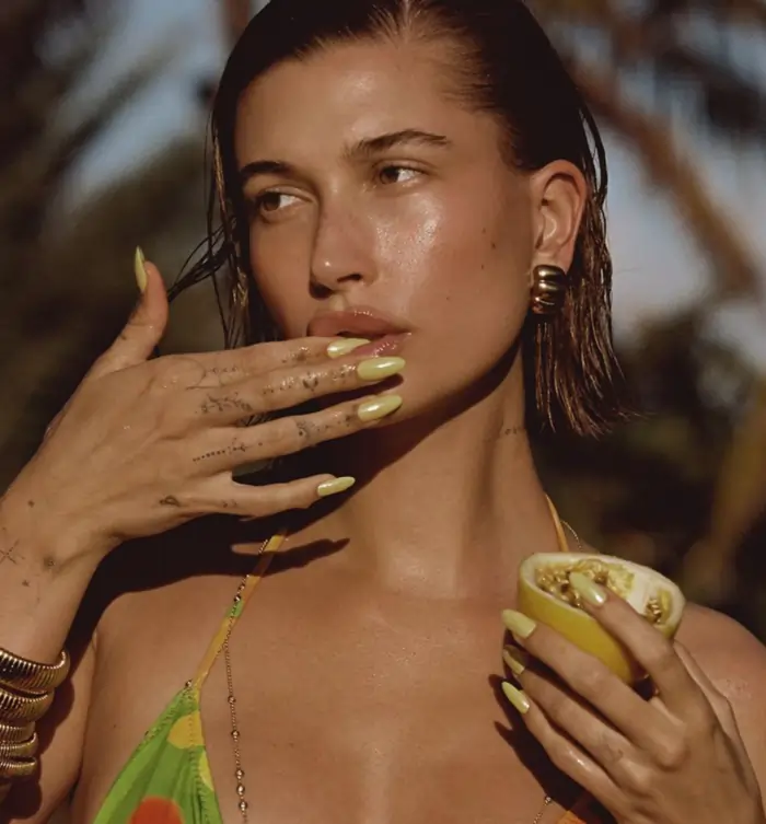 Hailey Bieber Glitter Glazed Donut