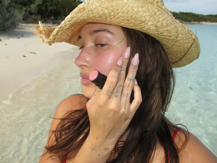 Hailey Bieber Pink Glazed Donut