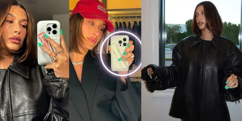 Hailey Bieber chrome Ombre