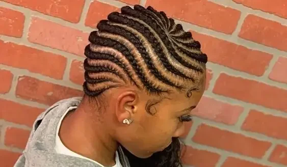 Lemonade Braids Hairstyle for Black Girl