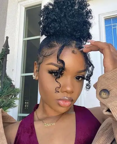 Top Knot with Curls Hairstyles