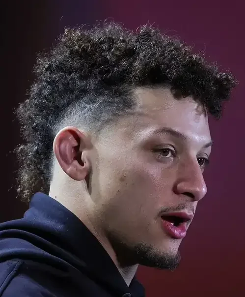 short mohawk Haircut of Patrick Mahomes