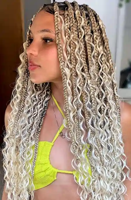 Blonde Boho Braids Hairstyles