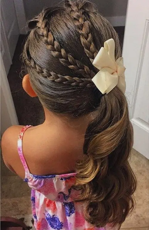 Braided Ponytail Hairstyles For Girl Kids