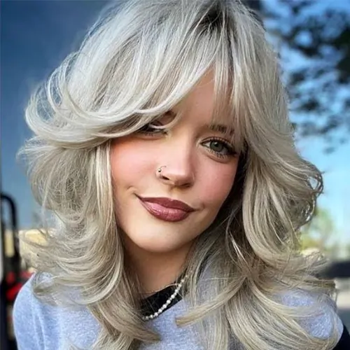 Butterfly Haircut with Bangs