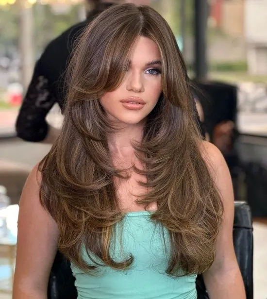 Butterfly Haircut with Curtain Bangs 2024
