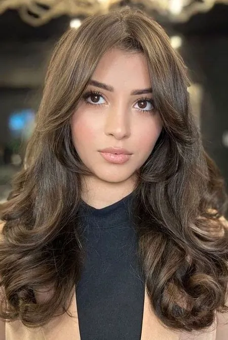 Butterfly Haircut with Curtain Bangs