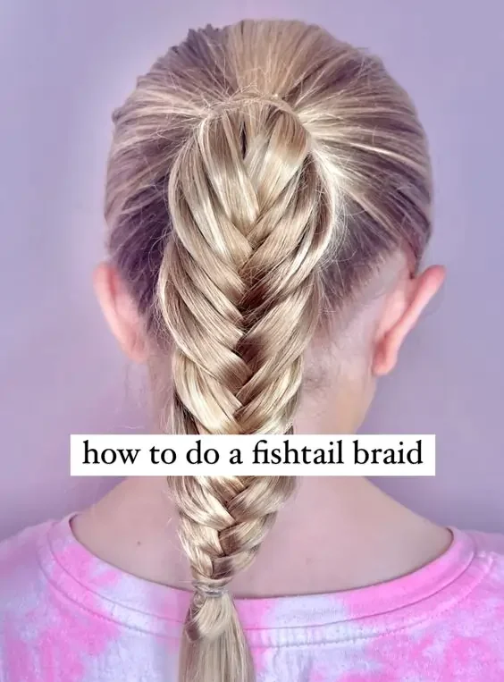 Fishtail Braid Ponytail Kids Hairstyles For Girls