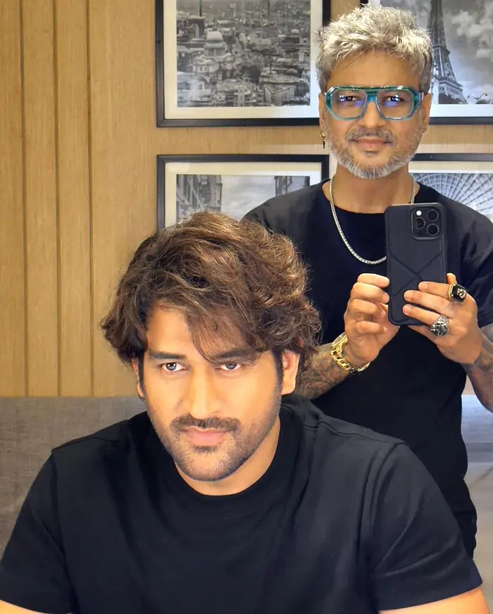 Dhoni New Hairstyle