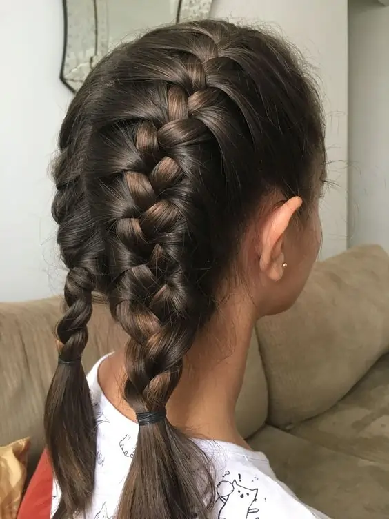 Double French Braids