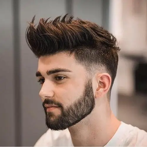 Faux Hawk Fade Mid Fade For Men