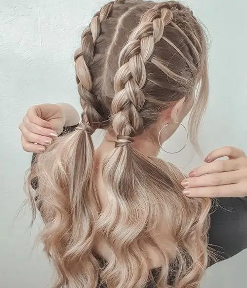 French Braid Pigtails