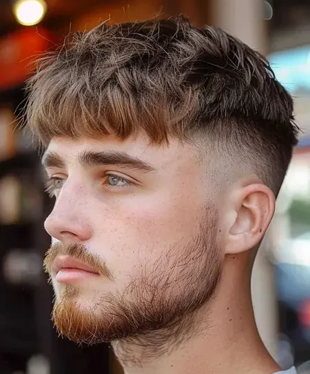 French crop mens short hairstyle