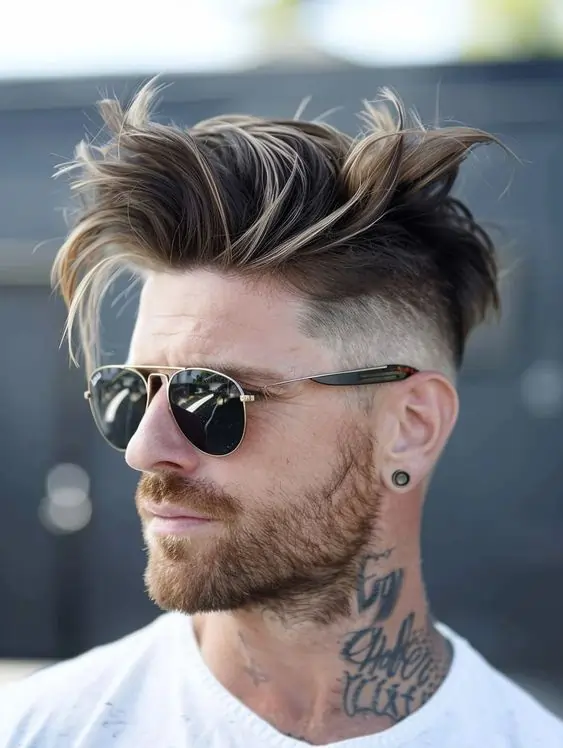Long Hair Mid Fade Haircut