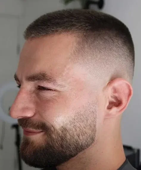 Mens Buzz Cut Mid Fade