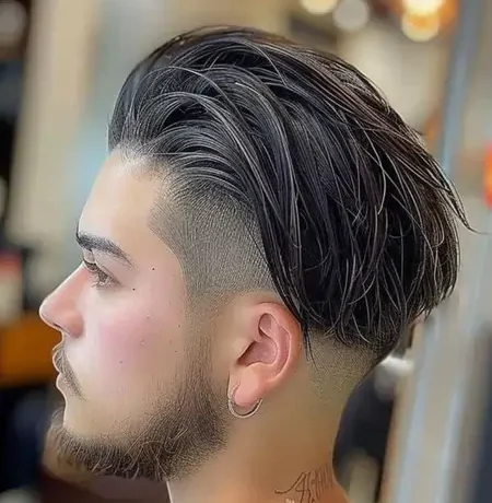 Mid Fade for Straight Hair