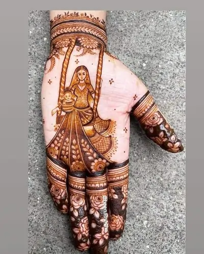 Sawan Swing Mehndi Design