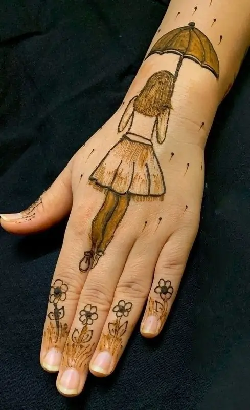 Scenes-Of-Rain Mehndi Design