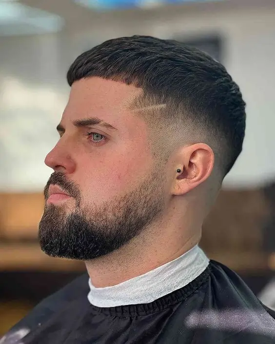 Short Mid Fade Haircut Mens
