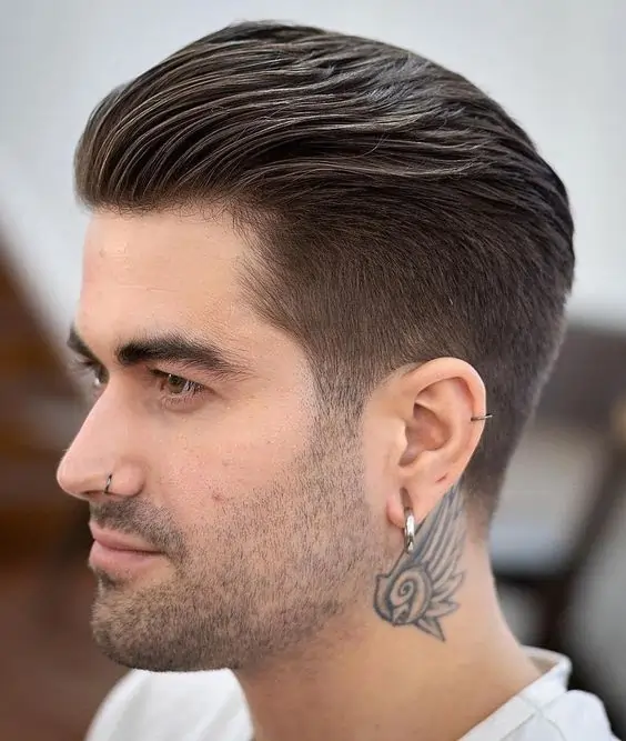 Slick back Short Hairstyle For Men 2024